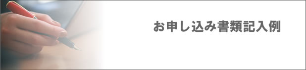 お申し込み書類記入例